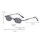 2 Pieces Small Square Punk Sunglasses Metal Rectangle Sunglasses