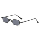 2 Pieces Small Square Punk Sunglasses Metal Rectangle Sunglasses