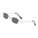 2 Pieces Small Square Punk Sunglasses Metal Rectangle Sunglasses