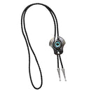 Vintage Evil Eye Bolo Tie Necktie Titanium Steel Necklace Pendant for Men Women