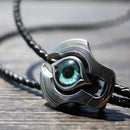 Vintage Evil Eye Bolo Tie Necktie Titanium Steel Necklace Pendant for Men Women