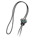 Vintage Evil Eye Bolo Tie Necktie Titanium Steel Necklace Pendant for Men Women