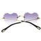 4x Ladies Heart Frame Sunglasses Tinted Lens Eyewear UV Protection Shades