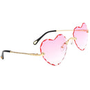 4x Ladies Heart Frame Sunglasses Tinted Lens Eyewear UV Protection Shades