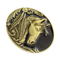 Western Belt Buckle Replacement - Engraved Horse Head - Oval Cowboy Belt Buckle