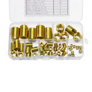 50Pcs/Set Carbon Steel M3-M12 Insert Self-tapping Thread Slotted Screw Thread Inserts Thread Nut Repair Kit