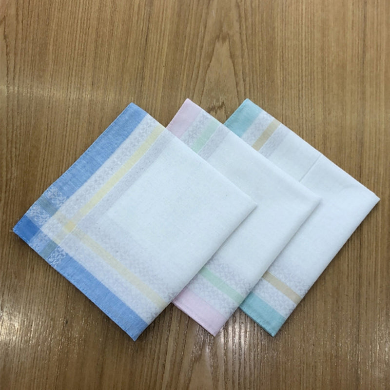 24Pcs Classic Pure Cotton Handkerchiefs Unisex Square Wedding Party