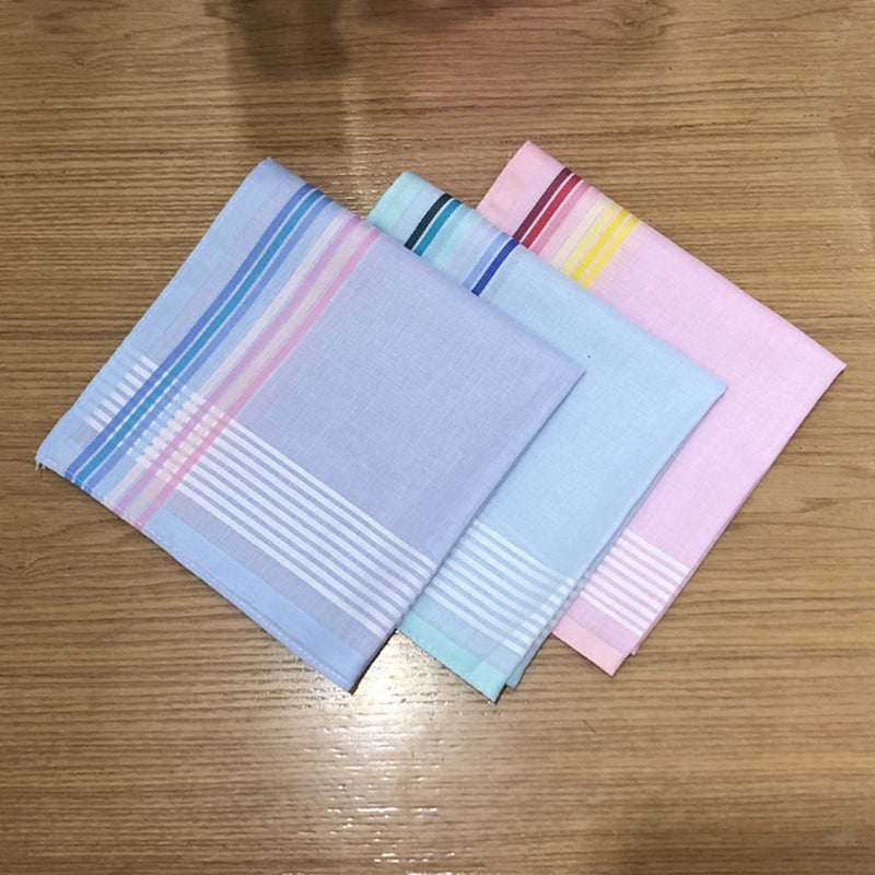 24Pcs Classic Pure Cotton Handkerchiefs Unisex Square Wedding Party