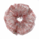 Women Chiffon Flower Scrunchies Elastic Hair Bands Ponytail Holder - Pack of 5