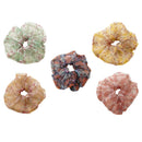 Women Chiffon Flower Scrunchies Elastic Hair Bands Ponytail Holder - Pack of 5