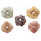 Women Chiffon Flower Scrunchies Elastic Hair Bands Ponytail Holder - Pack of 5