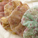 Women Chiffon Flower Scrunchies Elastic Hair Bands Ponytail Holder - Pack of 5