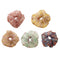 Women Chiffon Flower Scrunchies Elastic Hair Bands Ponytail Holder - Pack of 5