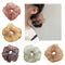 Women Chiffon Flower Scrunchies Elastic Hair Bands Ponytail Holder - Pack of 5