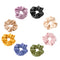 8Pcs Women Satin Hair Scrunchie Tie Loop Band Hairband Decor Accessories