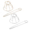 2Pcs Chic Womens Bun Holder Hair Slider Clip Hairpin Stick Hair Accessories