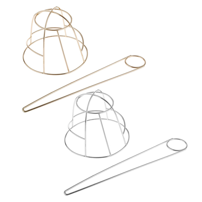 2Pcs Chic Womens Bun Holder Hair Slider Clip Hairpin Stick Hair Accessories