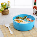 Portable Round Microwave Lunch Box Picnic Food Container Storage