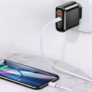 UASMS 18W QC3.0 PD Dual Port Digital Display Fast Charging Wall Charger Adapter For iPad Pro iPhone 8Plus XS 11 Pro Huawei P30 Pro Mate 30 5G Oneplus 7T Pro