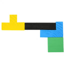 Topacc Wooden Tetris Puzzle Tangram Jigsaw Brain Teasers Game Toy Building Blocks Game Colorful Educational Kid Toy