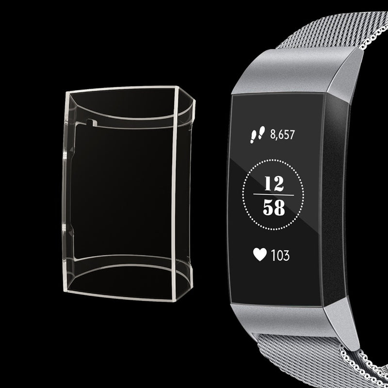 Bakeey Silicone Transparent Watch Cover Protective Cover for Fitbit Charge 3