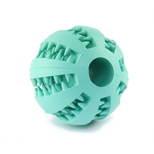 7CM Interactive IQ Treat Ball Rubber Dog Balls Toys with Bite Resistant Soft Rubber Dog Balls