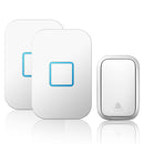 CACAZI Home Wireless Self-powered Doorbell No Battery Required Button Receiver 1 to 2 150M Remote Smart Calling Bell