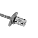 Machifit 200/300/400mm T8 Lead Screw with Shaft Coupling and KFL Pillow Block Flange Ball Bearing Mounting Support Set