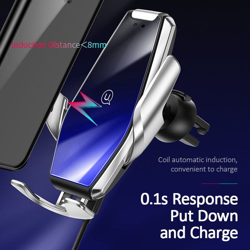 USAMS 15W Wireless Charger Infrared Sensor Air Vent Dashboard Car Phone Holder Car Mount for 4.0-6.5 Inch Qi-enabled Smart Phone for iPhone 11 for Samsung Galaxy Note 10 Xiaomi