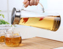 Glass Kettle Two-way Outlet Water Jug Heat Resistant Transparent Tea Pot Stainless Steel Strainer