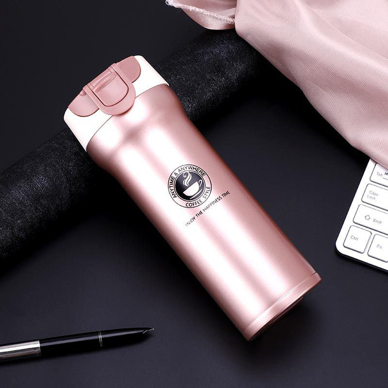 400ML Vacuum Cup Water Bottle Food Grade Stainless Steel Insulated Thermos Tea Coffee Drinking Mug