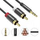 Vention BCEBF 1M 3.5mm Audio Port Male to 2RCA Male Stereo Audio Adapter Cable for Smartphones