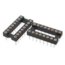 50pcs 16 Pins 2.54mm DIP Straight Plug Double Row Circular Hole IC Socket Connector Adapter