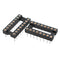50pcs 16 Pins 2.54mm DIP Straight Plug Double Row Circular Hole IC Socket Connector Adapter