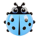 2 Pcs Convenient Bathroom Toothbrush Stuff Ladybug Wall Suction Holder, Blu Q6S6