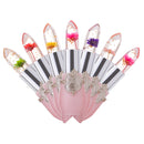 Temperature Change Color Flower Jelly Lipstick Waterproof Transparent Lips Balm Long Lasting