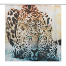 180 x 180cm Snow Leopard Home Bathroom Shower Curtain Waterproof Fabric +12 Hooks