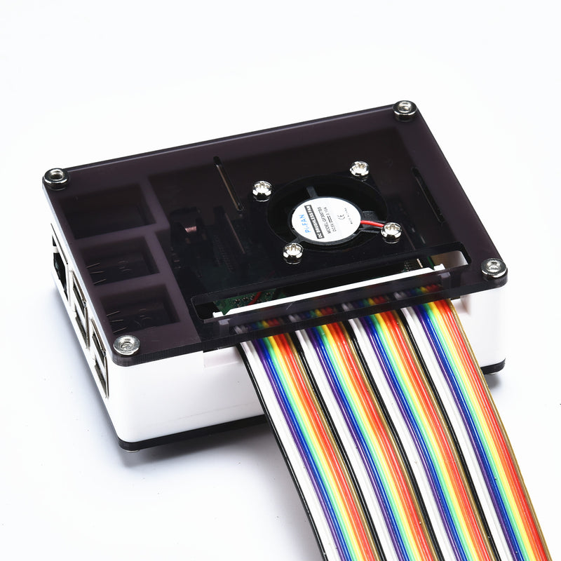 3-in-1 ABS Enclosure Protective Case + Cooling Fan + Heatsink Kit for Raspberry Pi 3B+ / 3B / 2B