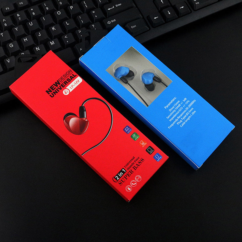 3.5mm Jack Wired Control Earphone Stereo Sound Noise Cancelling Headset with Mic for iPhone Xiaomi