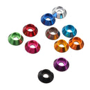 Suleve M5AN2 10Pcs M5 Cup Head Hex Screw Gasket Washer Nuts Aluminum Alloy Multicolor