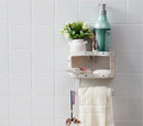 Plastic Toilet Paper Tissue Roll Holder Phone Cup Rack Shelf Wall Mount Storage