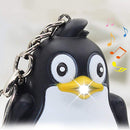 2 Pcs Cute Penguin Keyring Led Torch with Sound Keychain Christmas Xmas Par S8M5