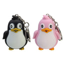 2 Pcs Cute Penguin Keyring Led Torch with Sound Keychain Christmas Xmas Par S8M5