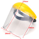 Clear Mesh Full Visor Flip Up Face Shield Screen Safety Mask Eye Protector Helmet Yellow