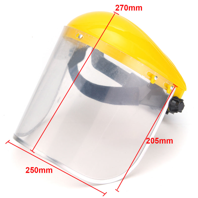 Clear Mesh Full Visor Flip Up Face Shield Screen Safety Mask Eye Protector Helmet Yellow