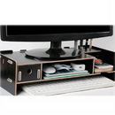 Wooden Monitor Stand Desktop LCD LED PC Monitor TV Riser Organizer Storage Rack Bookshelf Storage Shelf