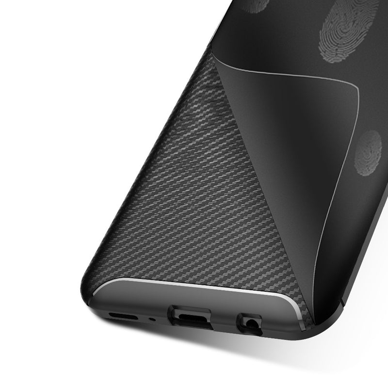 Bakeey Protective Case For Samsung Galaxy M20 2019 Carbon Fiber Fingerprint Resistant Soft TPU Back Cover