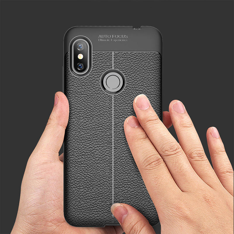 Bakeey Litchi Pattern Soft TPU Anti-fingerprint Back Protective Case For Xiaomi Redmi Note 6 Pro