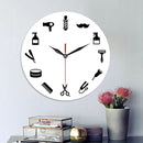 Emoyo ECY027 Creative Haircut Pattern Wall Clock 3D Wall Clock For Home Office Decorations A