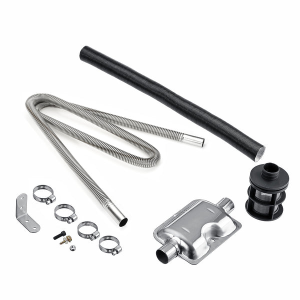 24mm Exhaust Silencer Muffler With 25mm Air Filter & 2x Pipe For Air Diesel Heater